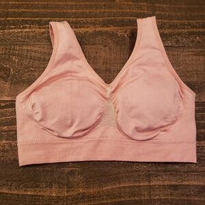 Truekind® Everyday Throw-on Wireless Bralette Size Medium Rose Tan